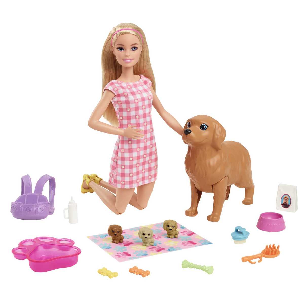 Barbie Set de Juego Cachorros Recién Nacidos1