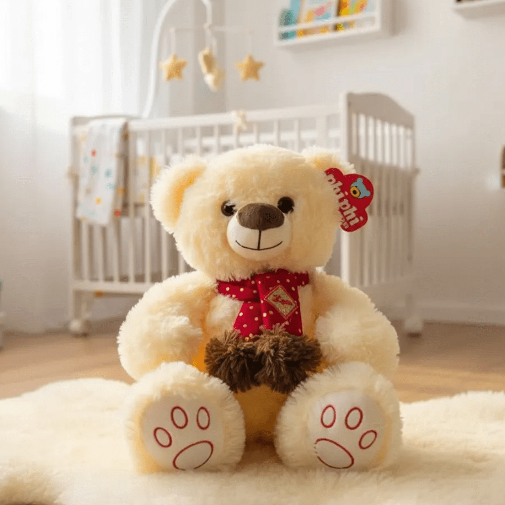OSO CON BUFANDA DE 30 CM (MARRON Y BEIGE)4