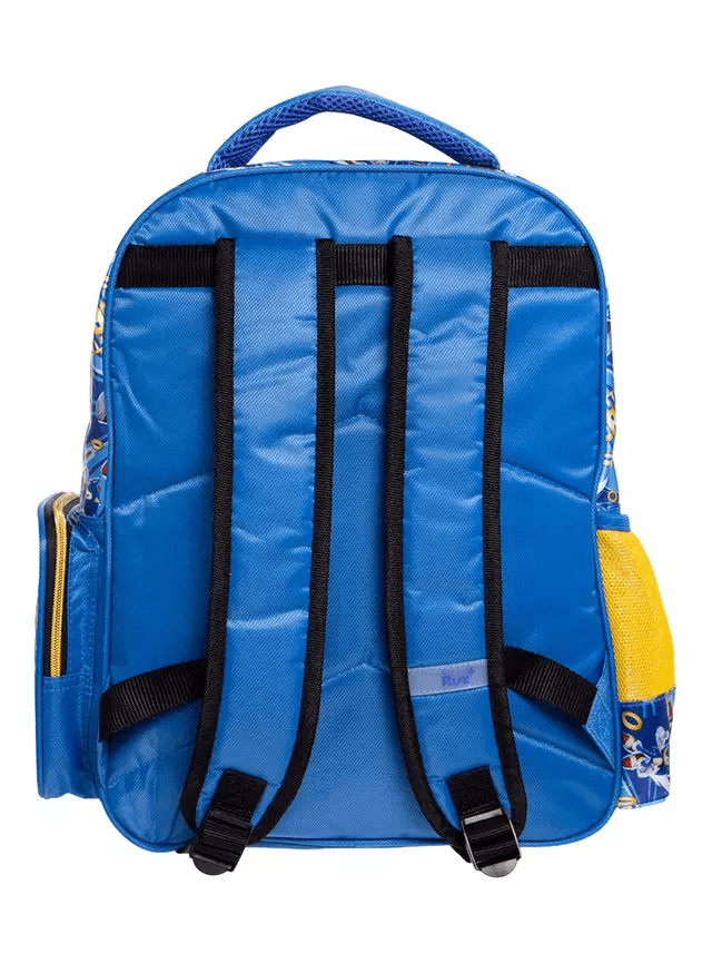 MOCHILA ESCOLAR SONIC NEGRA 3D METALICO1