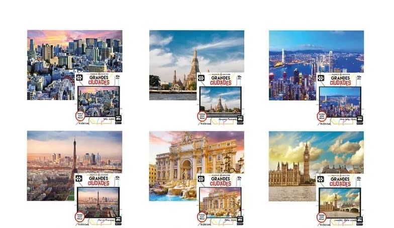 PUZZLE 1.000 PIEZAS  6 MOD.  GRANDES CIUDADES SURT. 0