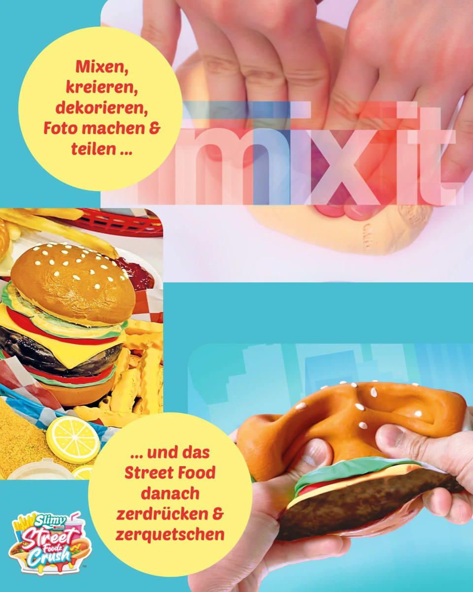 SLIMY DIY - KIT DE SLIME STREET FOOD CRUSH HAMBURGUESA2