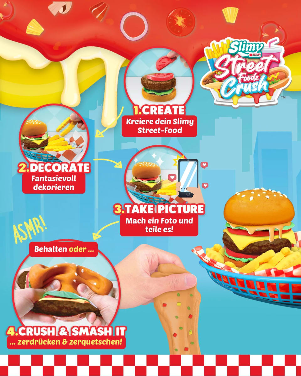 SLIMY DIY - KIT DE SLIME STREET FOOD CRUSH HAMBURGUESA1