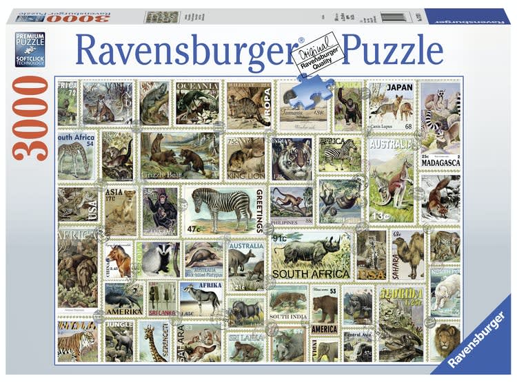 RAVENSBURGER PUZZLE ANIMAL STAMPS 3000 PIEZAS 0