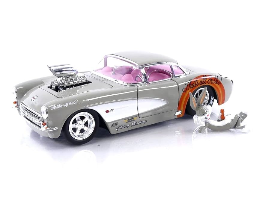 2.75+1:24 | Hollywood Rides | 1957 Chevrolet Corvette W/Bugs Bunny Figure2