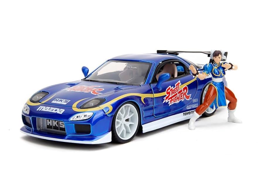 1:24 Scale Diecast - Hollywood Rides - Street Fighter - 1993 Mazda RX-7 w/ Chun-Li2