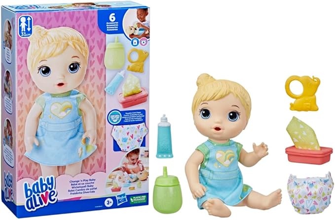 BABY ALIVE BEBÉ CAMBIO DE PAÑAL - CABELLO RUBIO 2
