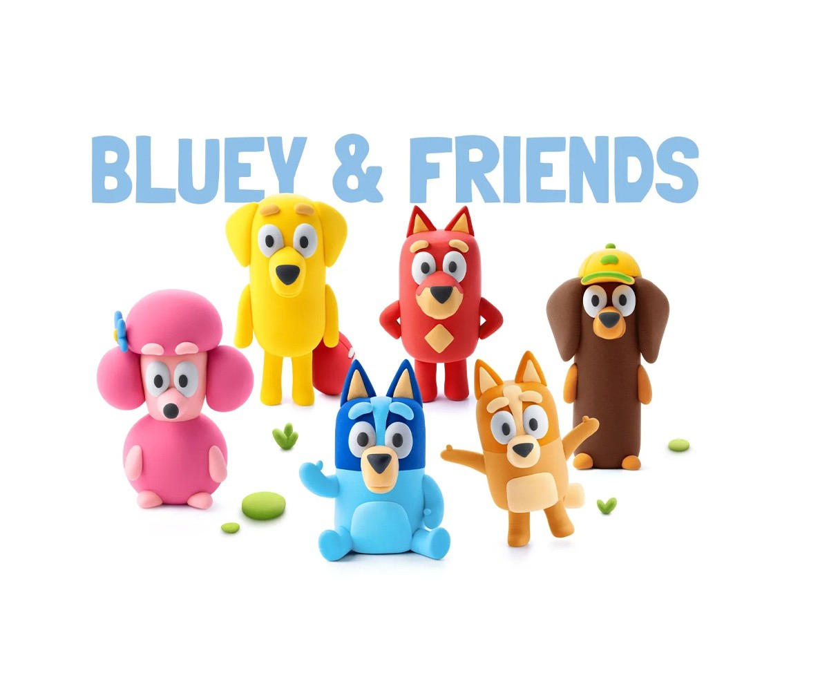HEY CLAY PLASTICINA BLUEY Y SUS AMIGOS, PACK DE 15 COLORES2