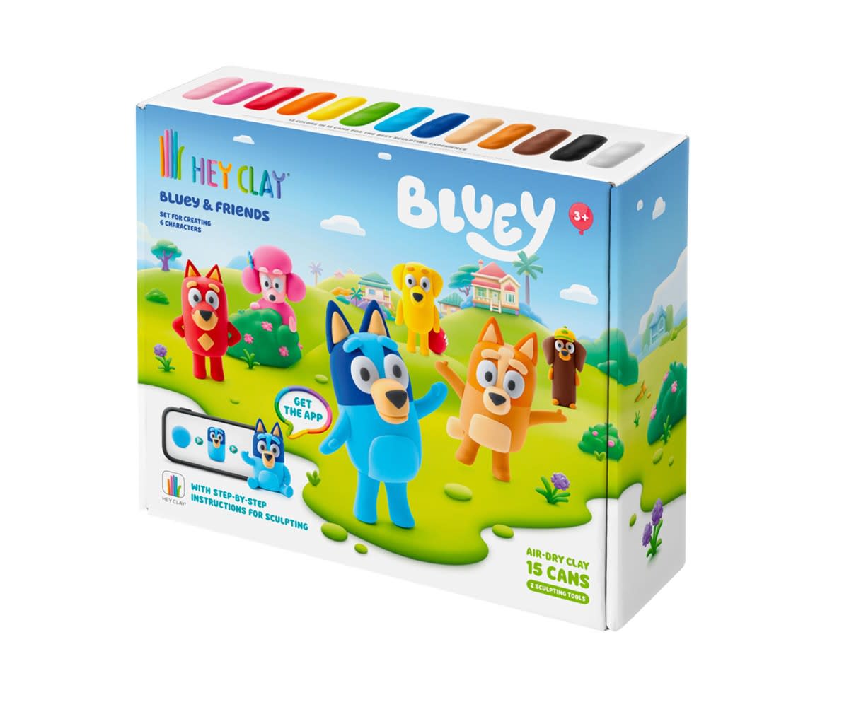 HEY CLAY PLASTICINA BLUEY Y SUS AMIGOS, PACK DE 15 COLORES3