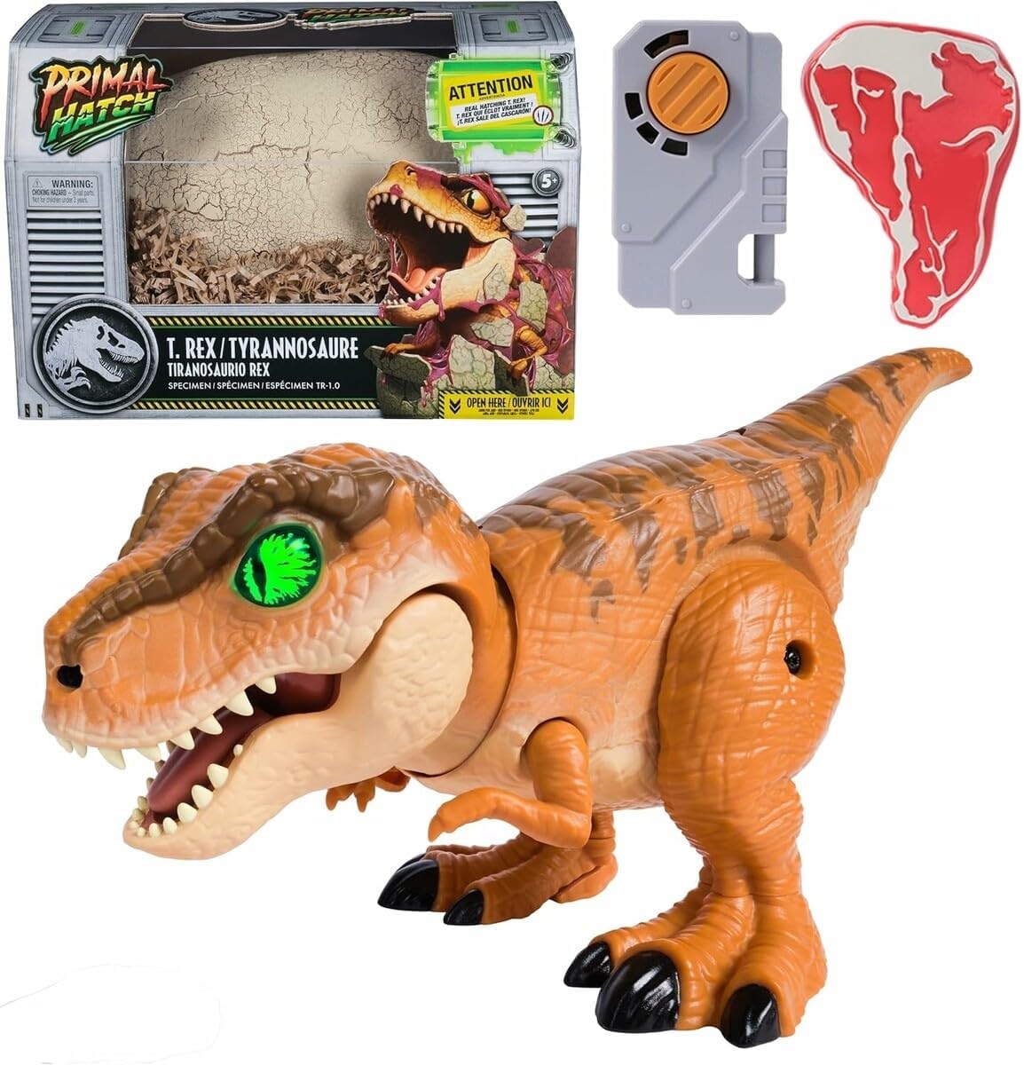 JURASSIC WORLD T-REX ECLOSIÓN DINO INTERACTIVO 0
