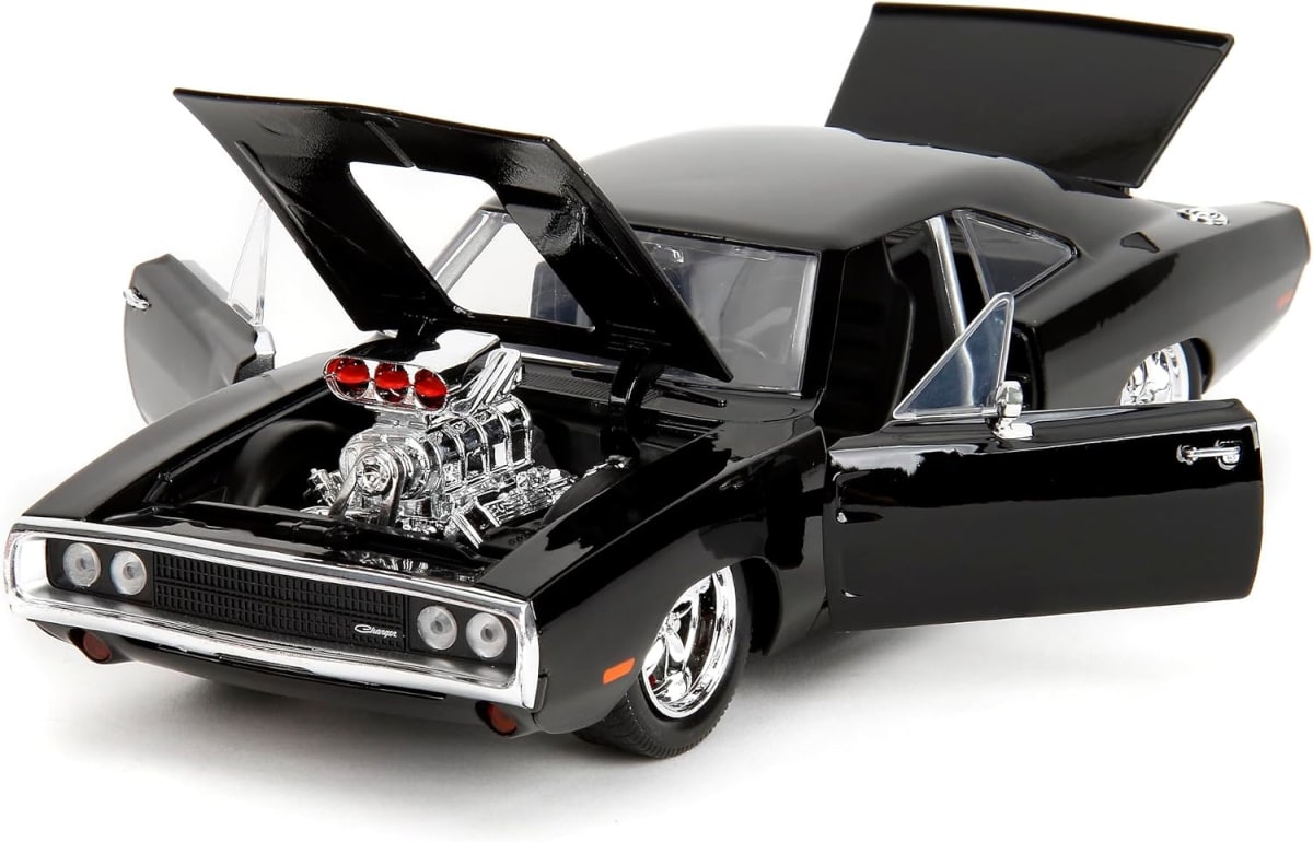 JADA TOYS FAST AND FURIOUS DOM´S 1970 DODGE CHARGER R/T GLOSSY BLACK 1:242