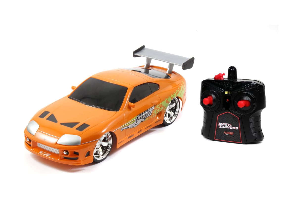 VEHICULO  R Y FF R/C 1995 TOYOTA SUPRA-ORANGE 1 24  RADIO CONTROL2