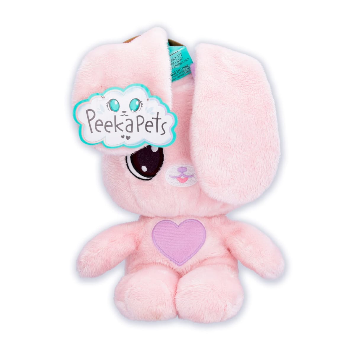 CONEJO DE PELUCHE PEEK A BOO DE 27 CMS PEEKAPETS 889483