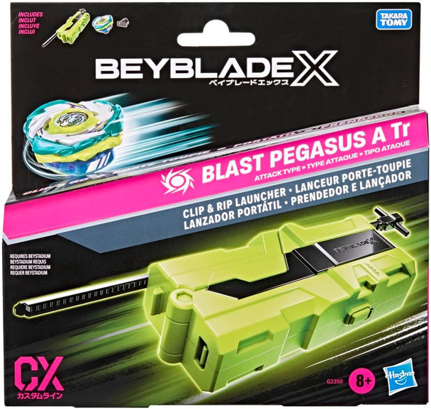 Beyblade X Blast Pegasus ATr 'Clip & Rip Launcher Set 0