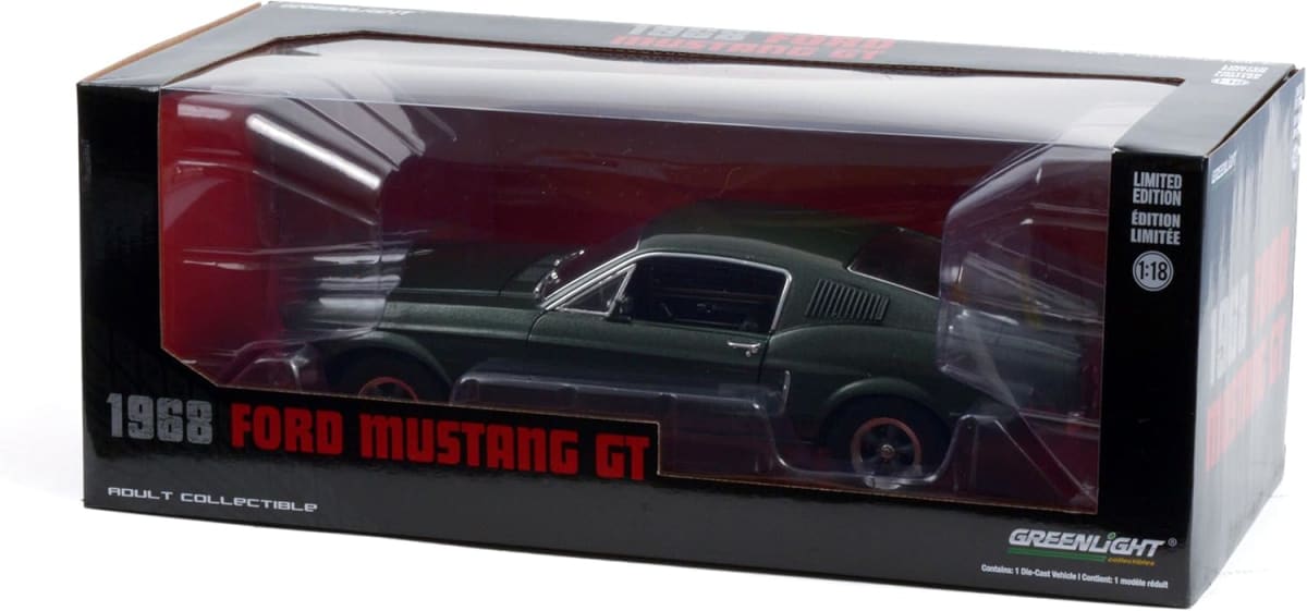 GREENLIGHT 1:18 1968 Ford Mustang GT Fastback - Highland Green 0