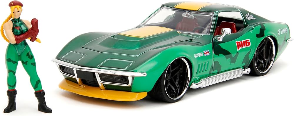 2.75+1:24 | Hollywood Rides | 1969 Chevrolet Corvette Stingray W/Cammy White Figure1