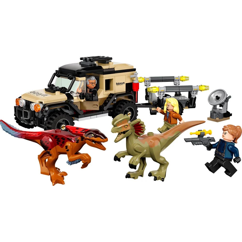 LEGO - TRANSPORTE DEL PYRORRAPTOR Y EL DILOPHOSAURUS2