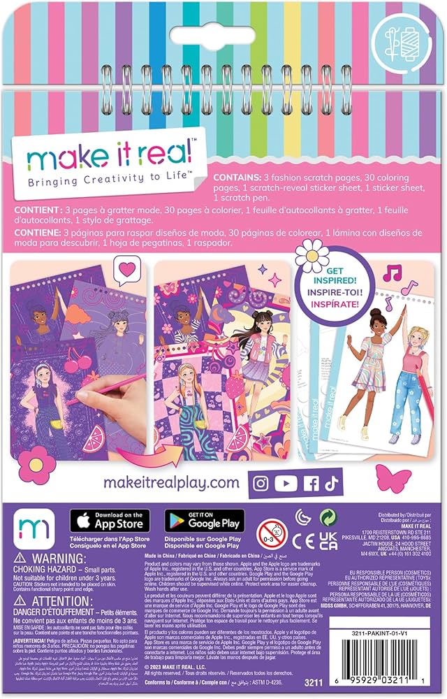 Fashion Design Scratch Art: Groovy Vibes3