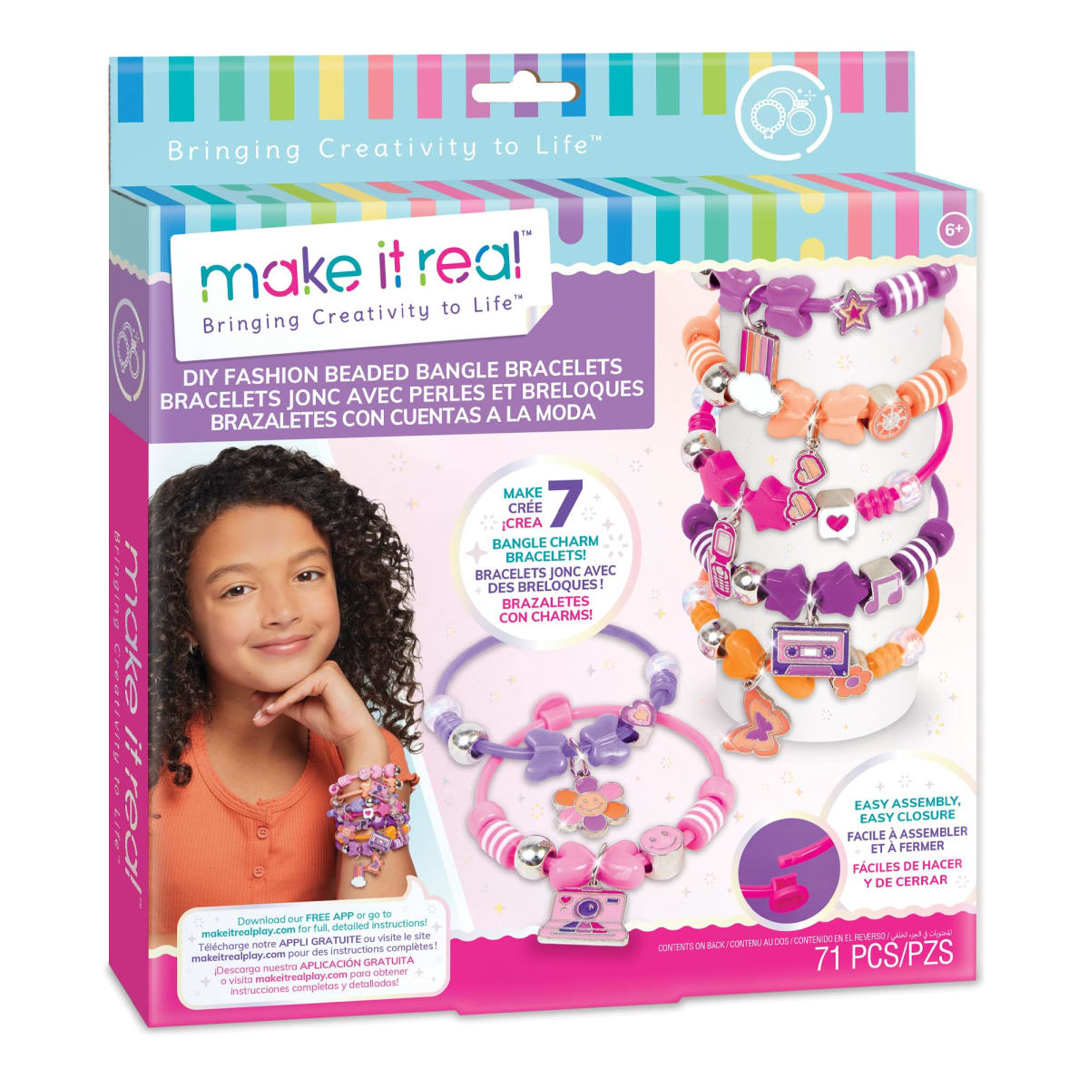 DIY Fashion Beaded Bangle Bracelets 1