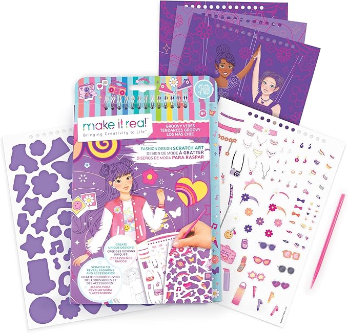 Fashion Design Scratch Art: Groovy Vibes2