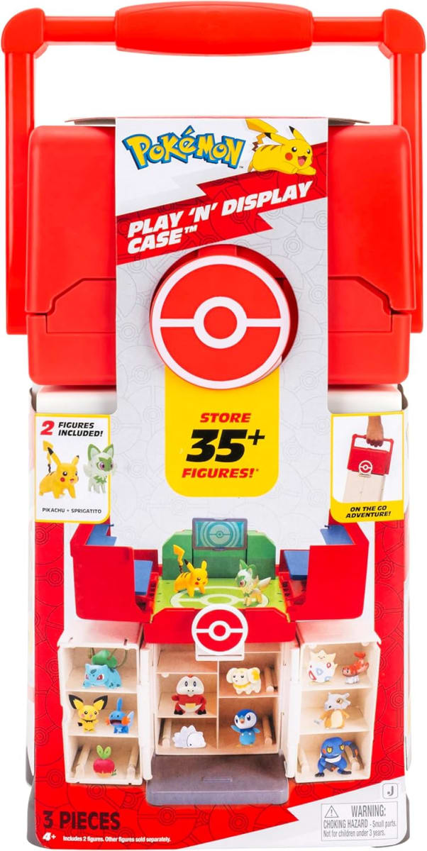 POKEMON FIGURA MEDIUM PLAYSET CASE CON PIKACHU Y SPRIGATITO 0