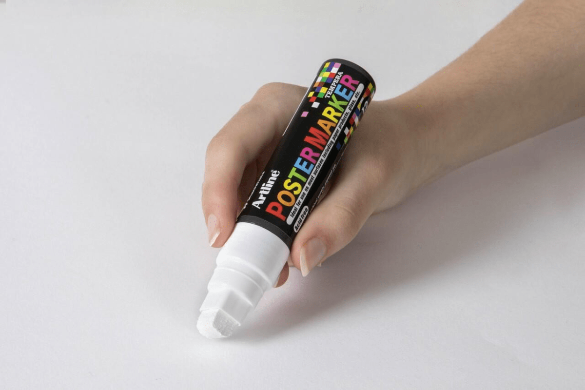 MARCADOR POSTER MARKER TEMPERA 12MM BLANCO2