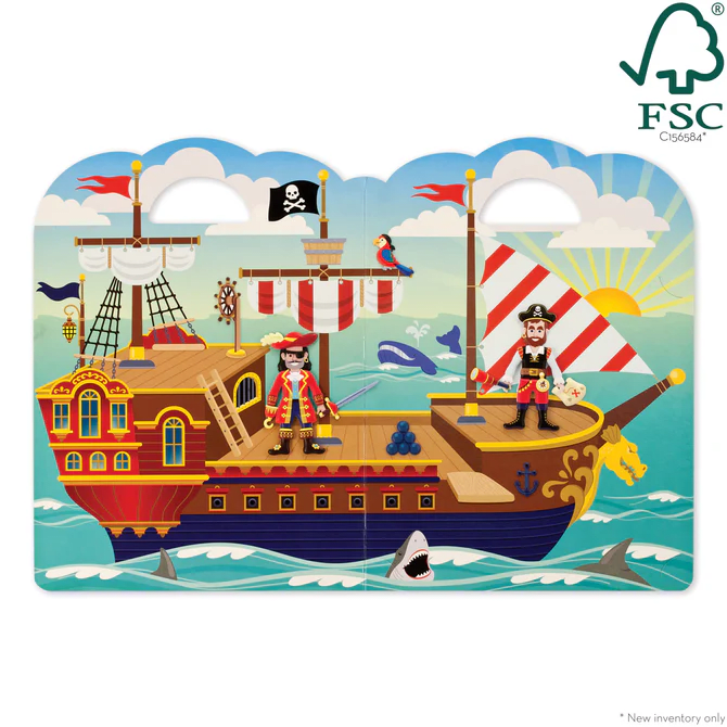 MELISSA & DOUG STICKER SET COLORING PAD PIRATE  10224