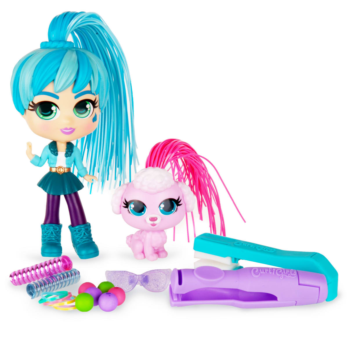 CURLI GIRLS MUÑECA Y MASCOTA STRAIGHT TO CURLI SURTIDO2