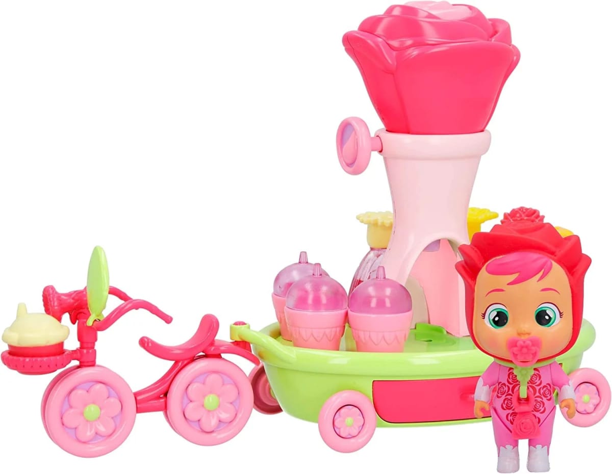 CRY BABIES HAPPY FLOWERS LA BICI CARRITO DE ROSE1