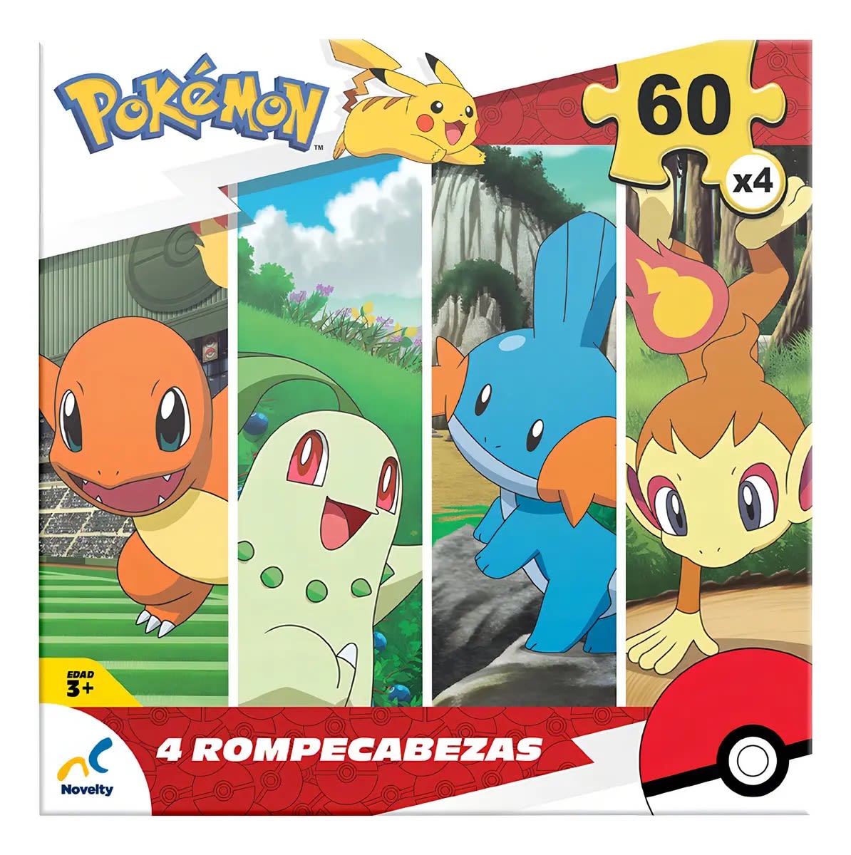 PUZZLE POKEMON 60 PZS 4 EN 1 0