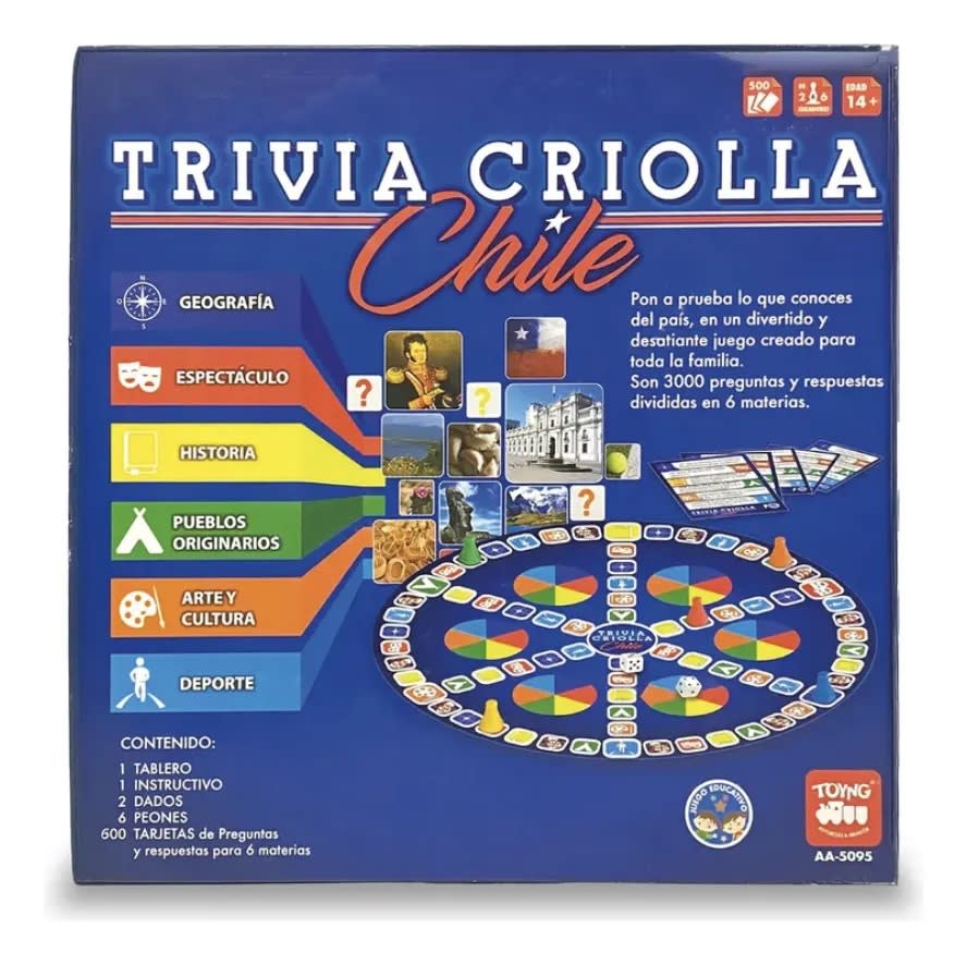 JUEGO DE MESA - TRIVIA CRIOLLA CHILENA1
