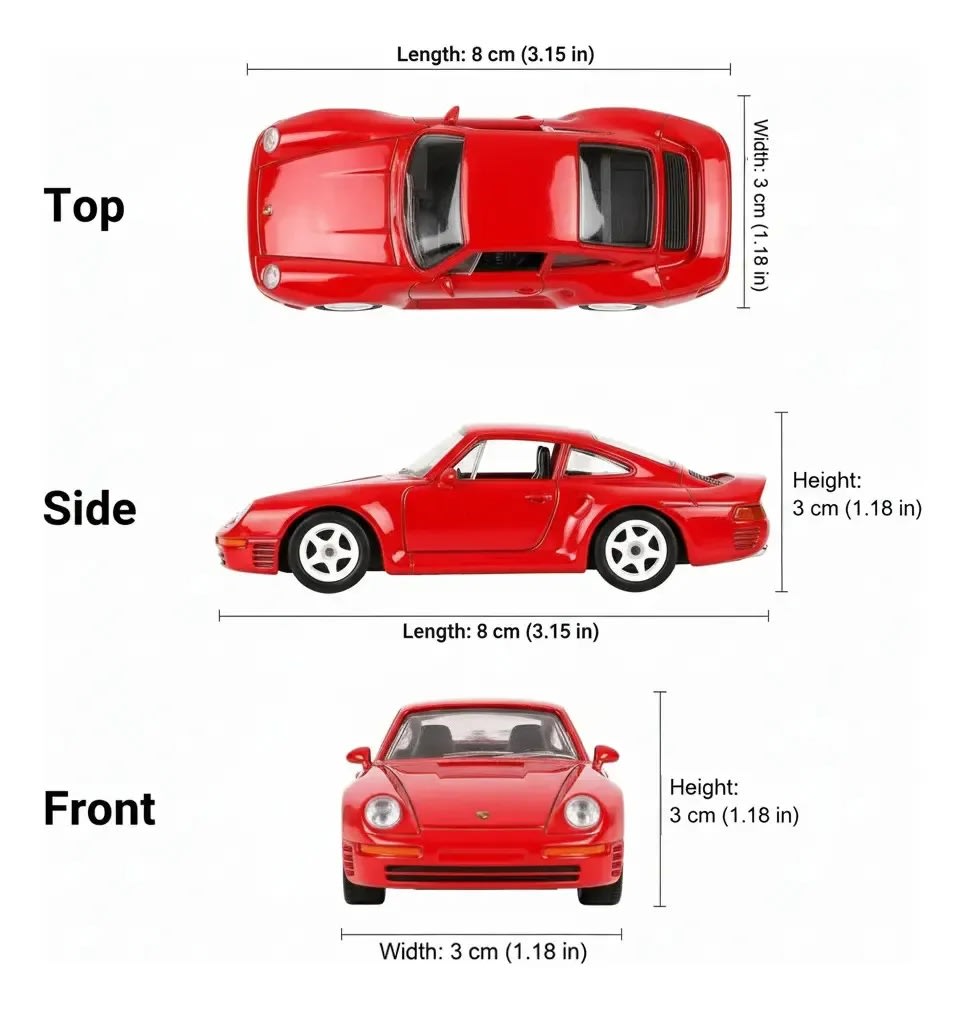 WELLY - AUTO PORSCHE 9592