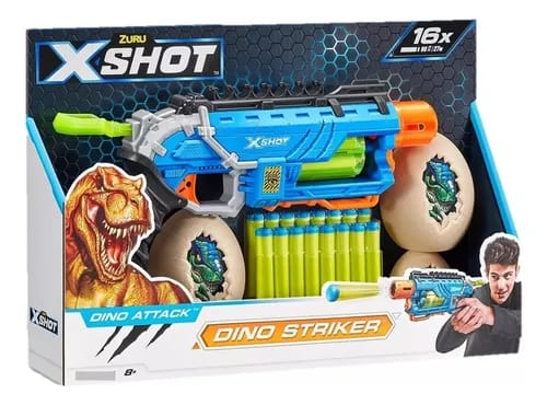 X-SHOT LANZA DARDOS DINO ATTACK DINO STRIKER  CON 16 DARDOS Y 2 HUEVOS 1