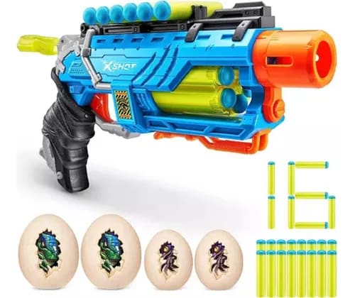 X-SHOT LANZA DARDOS DINO ATTACK DINO STRIKER  CON 16 DARDOS Y 2 HUEVOS1