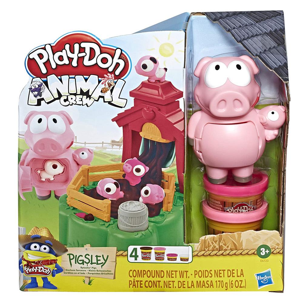 PLAYDOH ANIMAL CREW PIGSLEY CERDITOS EN EL LODO 0