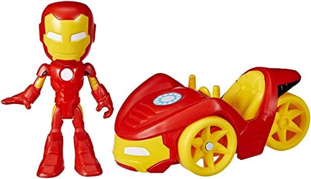 SPIDEY Y SUS AMIGOS IRON MAN VEHÍCULO Y FIGURA1