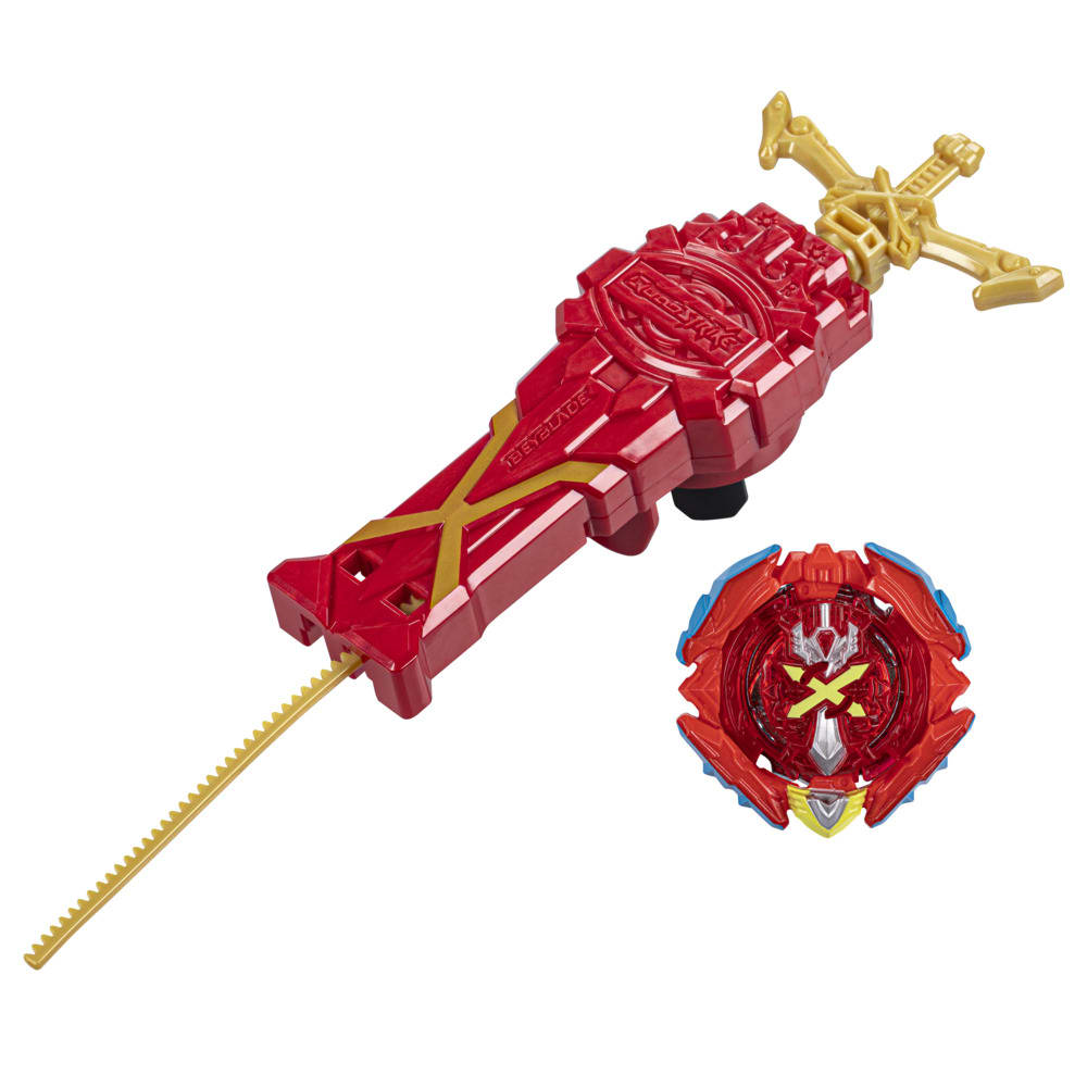 BEYBLADE BURST QUAD STRIKE 4 EN 1 SET LANZADOR XCALIUS POWER SPEED1