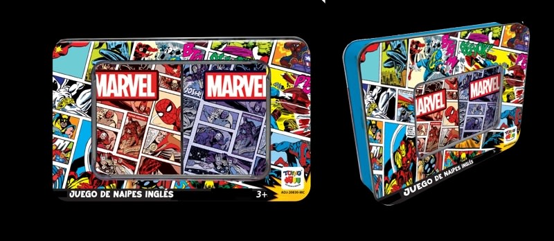 JUEGO NAIPES INGLES CAJA METÁLICA SPIDERMAN / MARVEL2