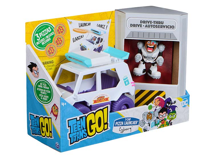 TEEN TITANS GO! AUTO LANZADOR DE PIZZAS 2