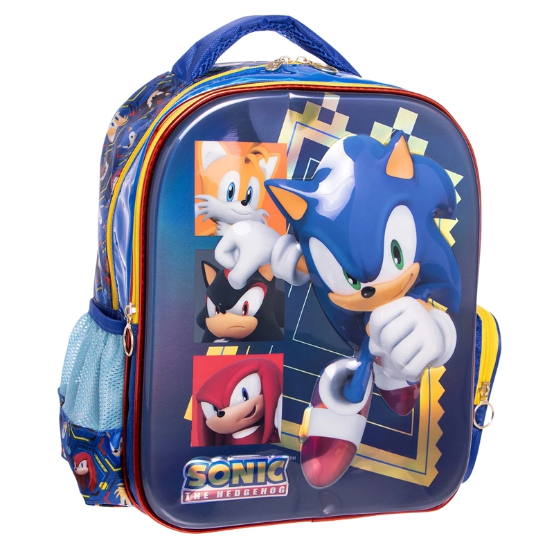MOCHILA PRE ESCOLAR SONIC 3D 0