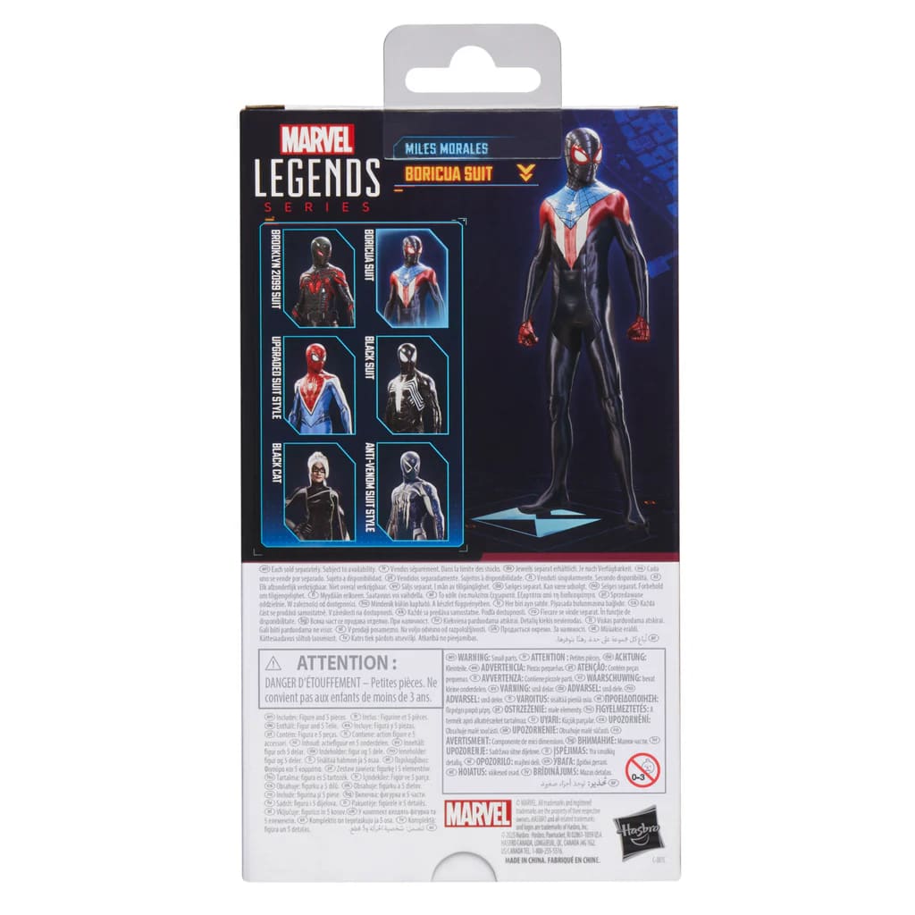 MARVEL LEGENDS FIGURA MILES MORALES BORICUA SUIT3