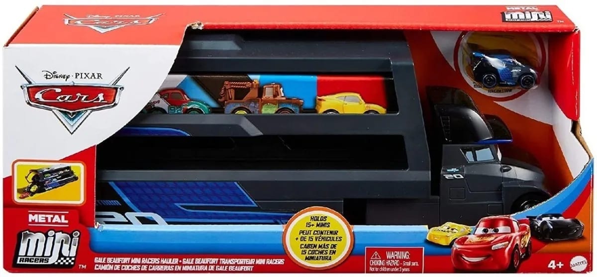 CARS TRAILER TRANSPORTADOR DE MINI CORREDORES SURTIDO3