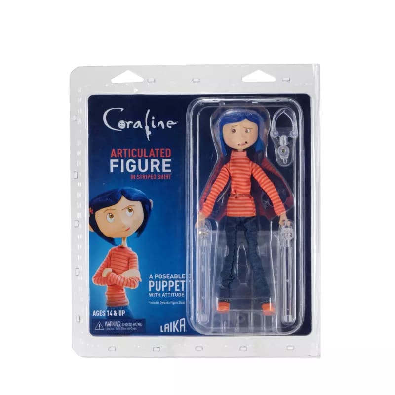 Coraline Figures - 7  Articulated Coraline In Striped Shirt And Jeans 2