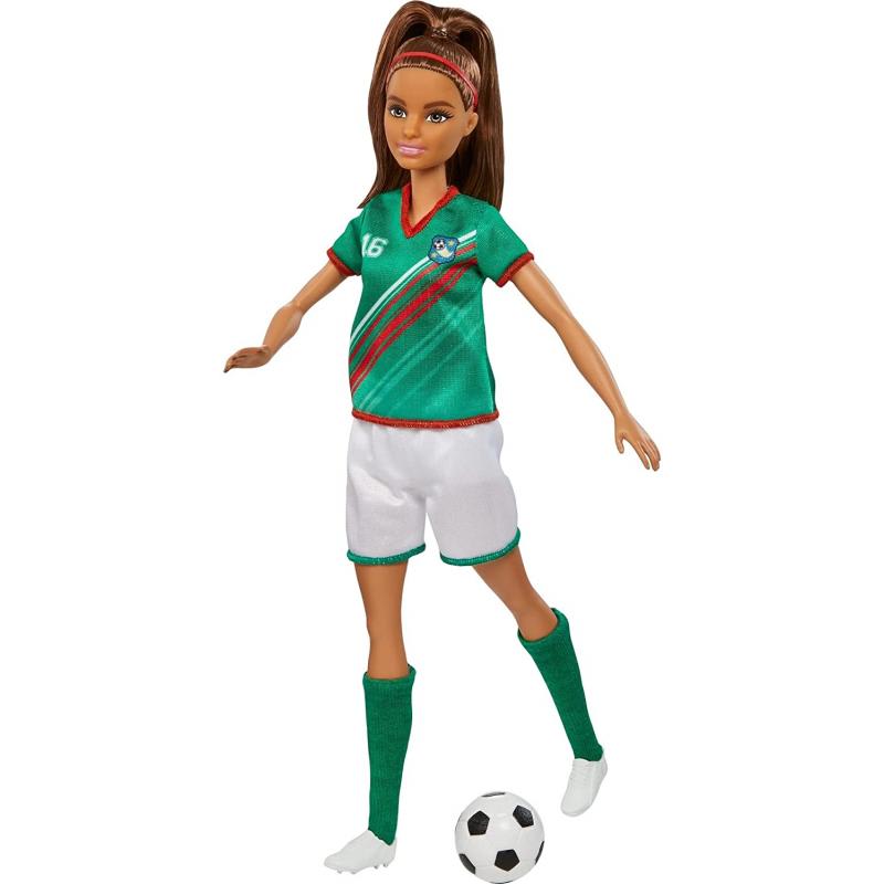 BARBIE JUGADORA DE FUTBOL CAMISETA VERDE1