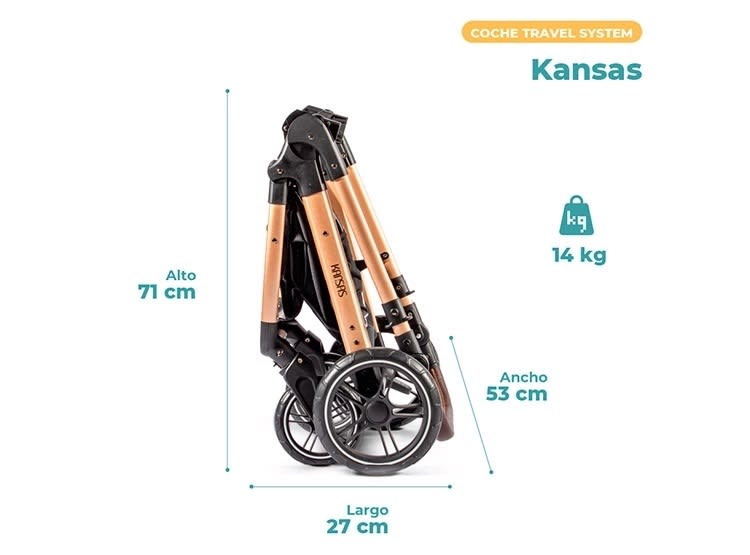 COCHE TRAVEL SYSTEM PIKABOO KANSAS NEGRO7