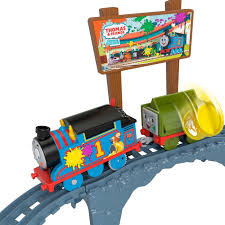 Tren motorizado y juego de vías de Thomas y sus amigos Paint Delivery1