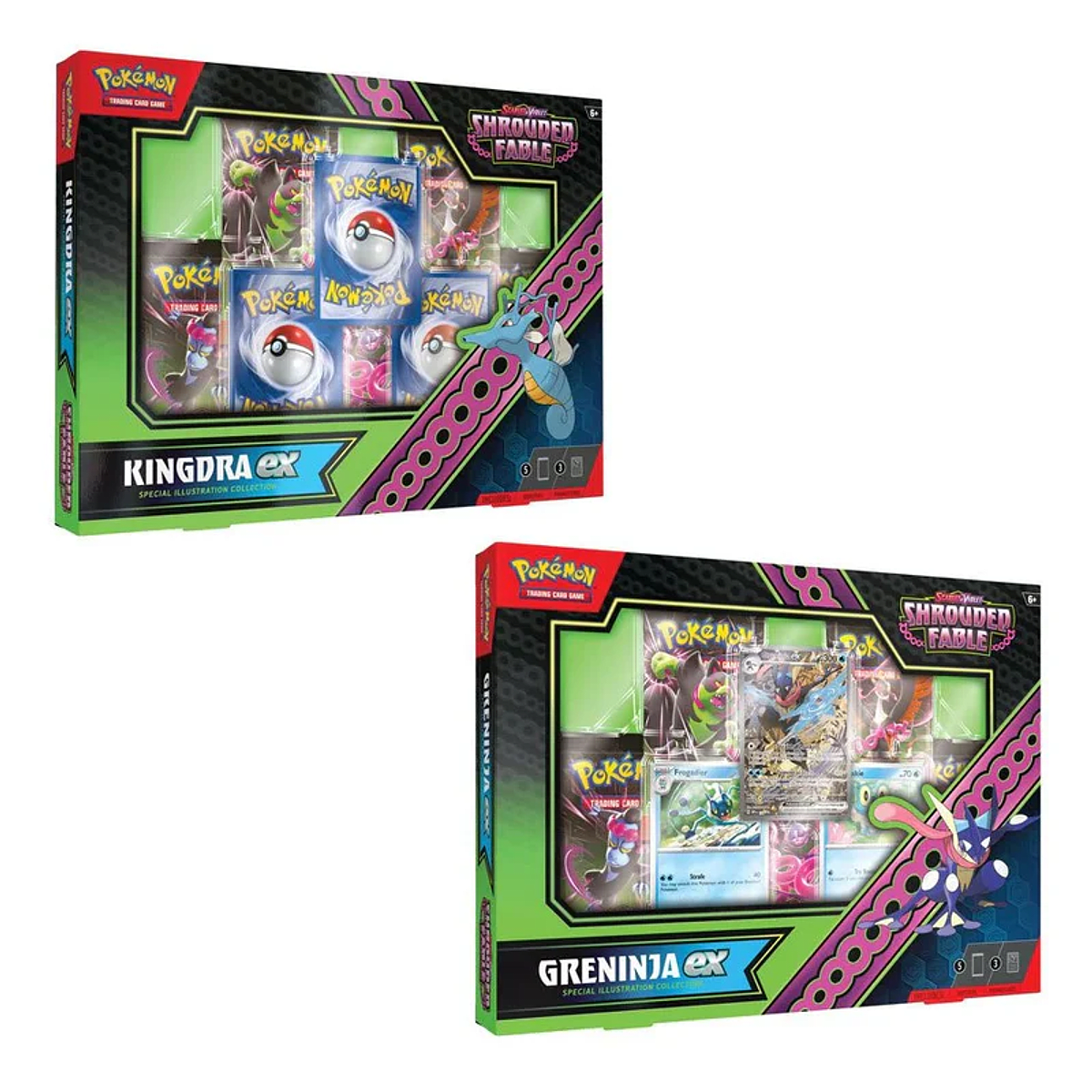 POKEMON SHROUDED FABLE KINGDRA  EX/GRENINJA EX SPECIAL ILLUSTRATION COLLECTION SURTIDO ESPAÑOL 0
