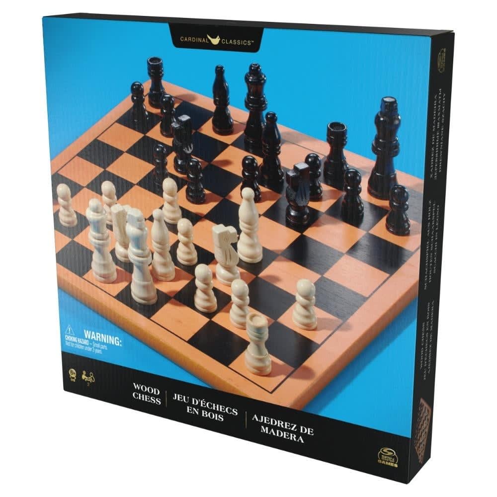 JUEGO FAMILIAR AJEDREZ DE MADERA 0