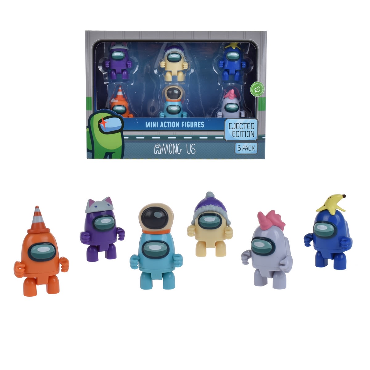 AMONG US PACK DE 6 FIGURAS DE ACCION DE 5 CMS1