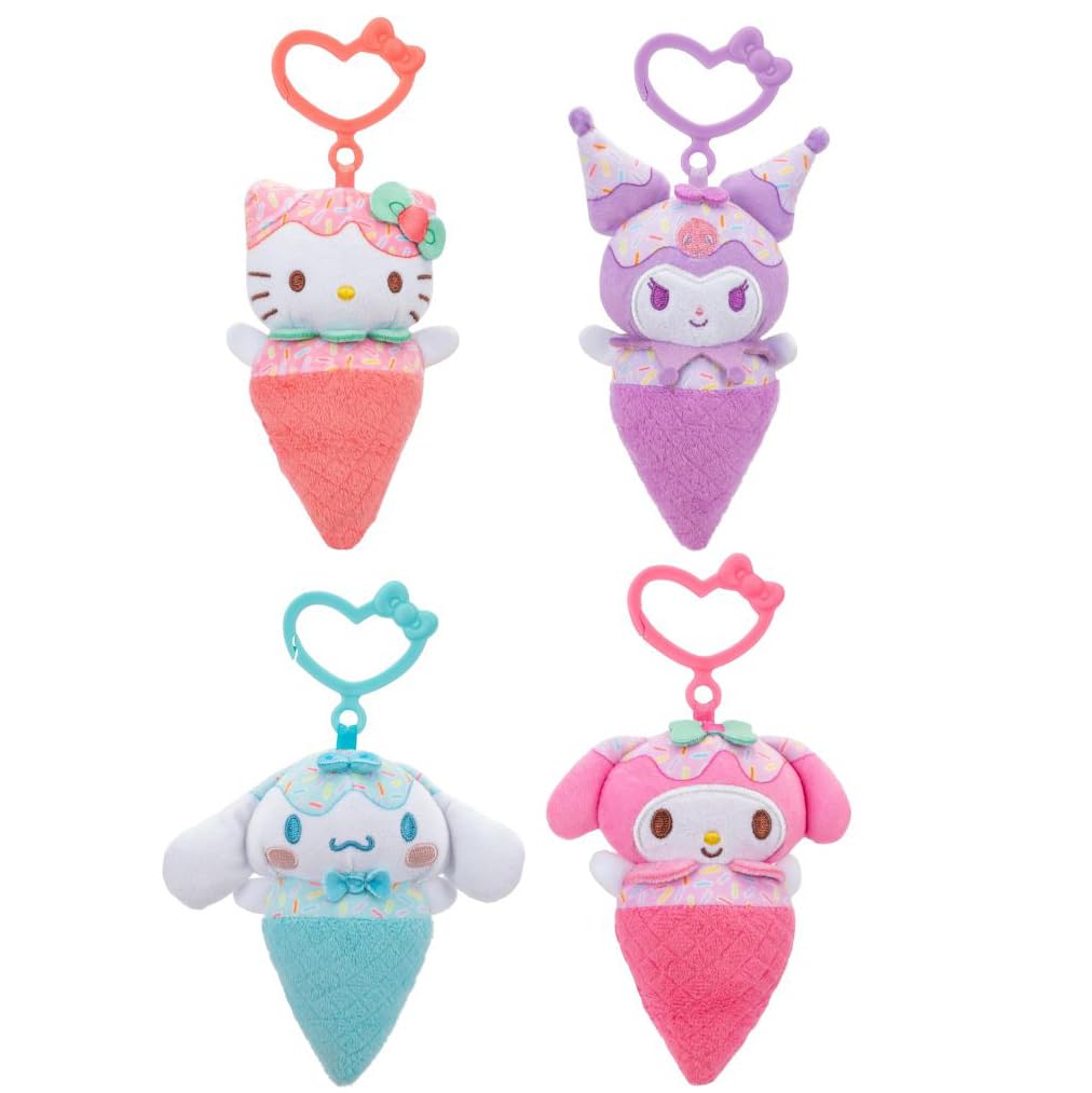 HELLO KITTY AND FRIENDS CLIP PELUCHES DE HELADO SURTIDO 0