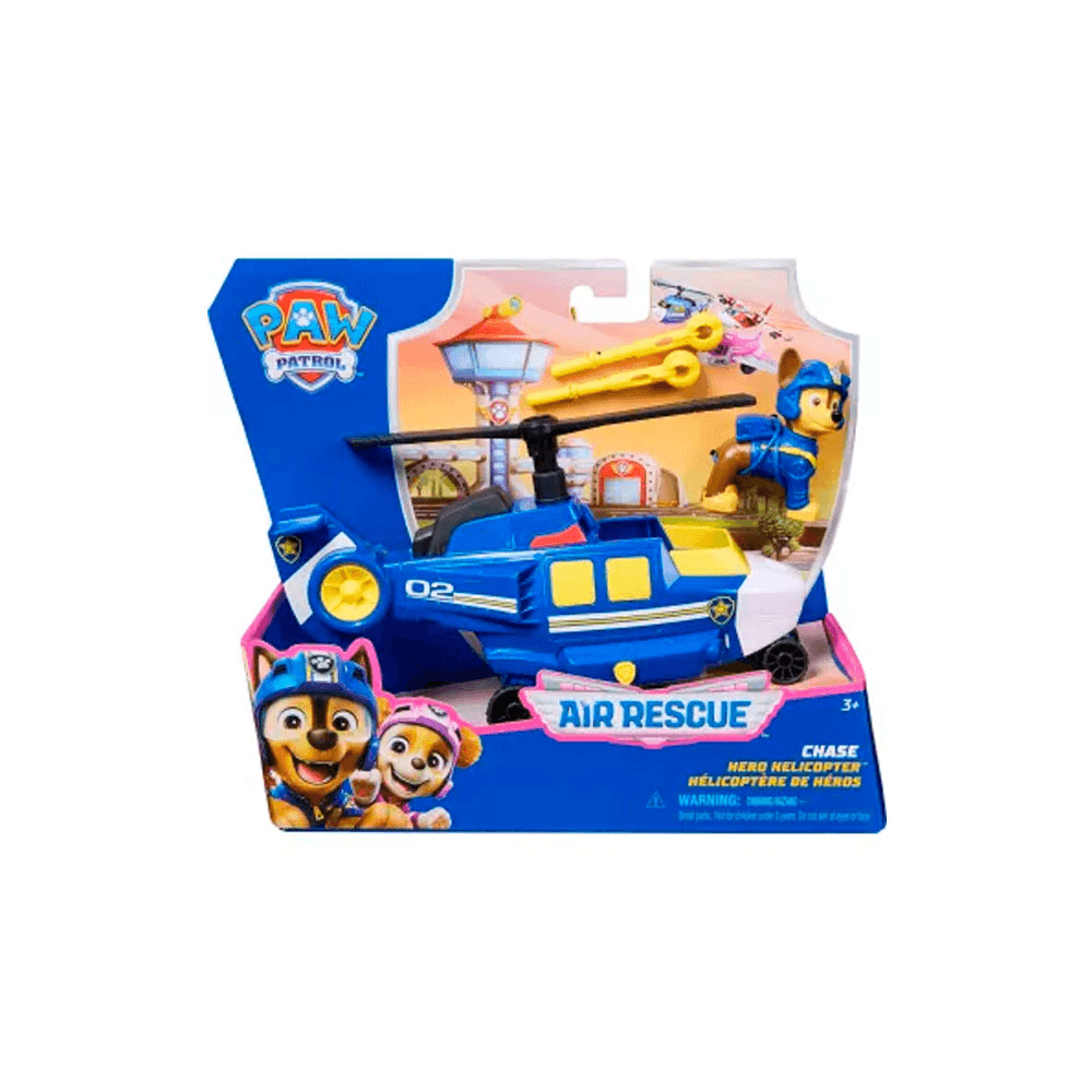 PAW PATROL AIR RESCUE HELICÓPTERO DE HÉROE CHASE 0
